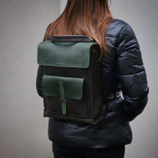 Рюкзак з натуральної шкіри bp_17_2_brown_green