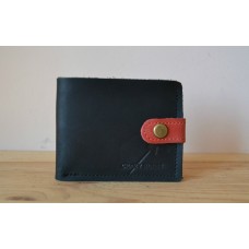 Шкіряне портмоне з монетницею та застібкою wa_006_black_red
