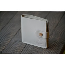 Шкіряне портмоне з монетницею та застібкою wa_006_grey