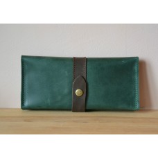 Жіночий гаманець з монетницею wa_010_green_brown