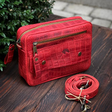 Кросбоді з натуральної шкіри mb_027_red_croco