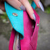 Сумка жіноча з кишенями wb_033_2_turquoise_grey_fuchsia Сумка жіноча з кишенями wb_033_2_turquoise_grey_fuchsia