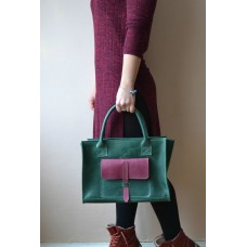 Сумка жіноча з кишенями wb_033_2green_bordo