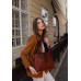 Сумка  трапеція на блискавці з кишенею  wb_072_terra_brown