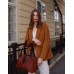 Сумка  трапеція на блискавці з кишенею  wb_072_terra_brown