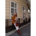 Сумка  трапеція на блискавці з кишенею  wb_072_terra_brown