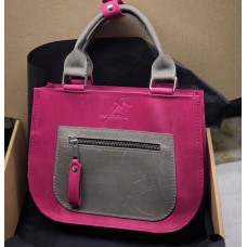 Сумка зі шкіри crazy horse wb_35_fuchsia_grey Сумка зі шкіри crazy horse wb_35_fuchsia_grey