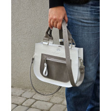 Сумка зі шкіри crazy horse wb_35_white_grey Сумка зі шкіри crazy horse wb_35_white_grey